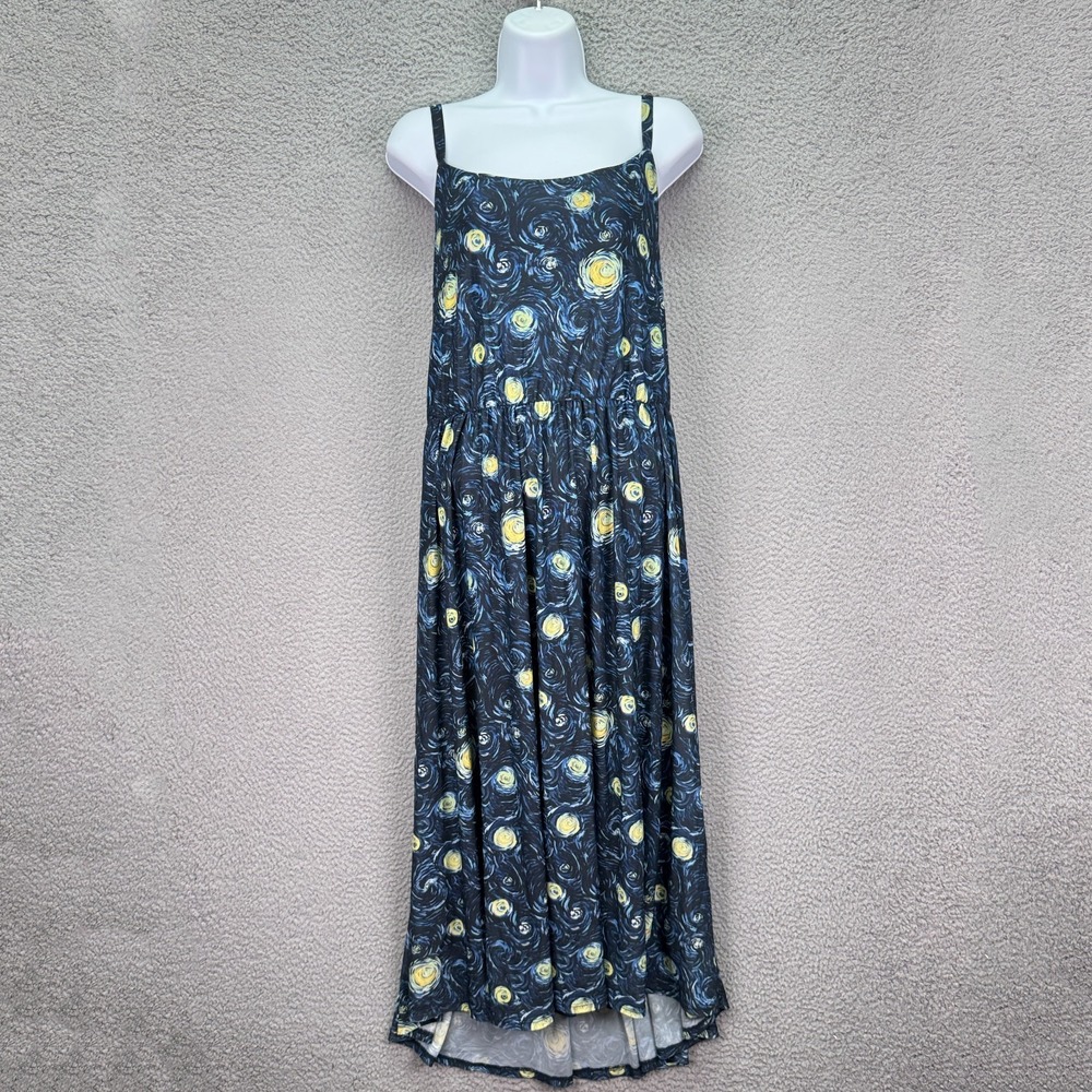 Hot Topic Dress Women 2 Plus Starry Night Midi Sundress Arsty Van Gogh Whimsicle